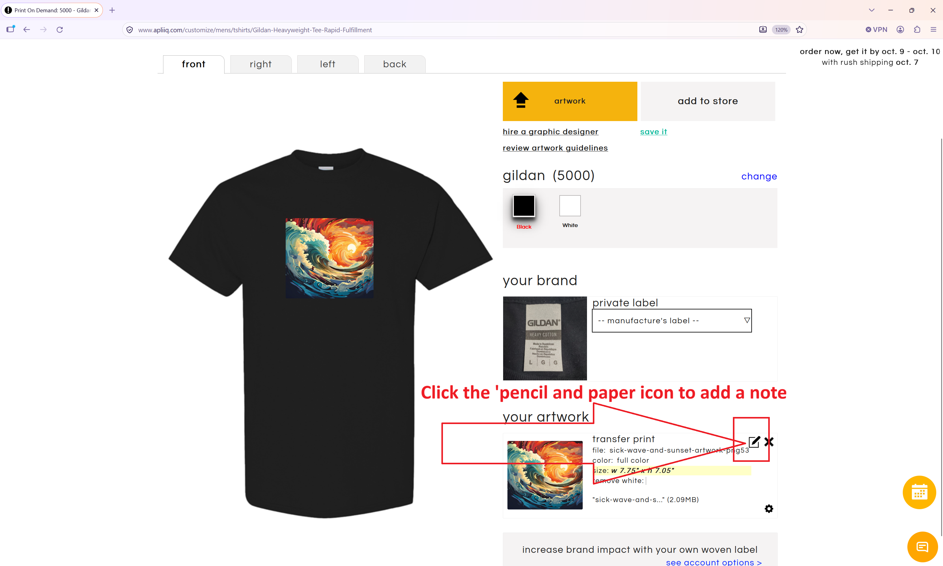Old customizer - how to add a Note