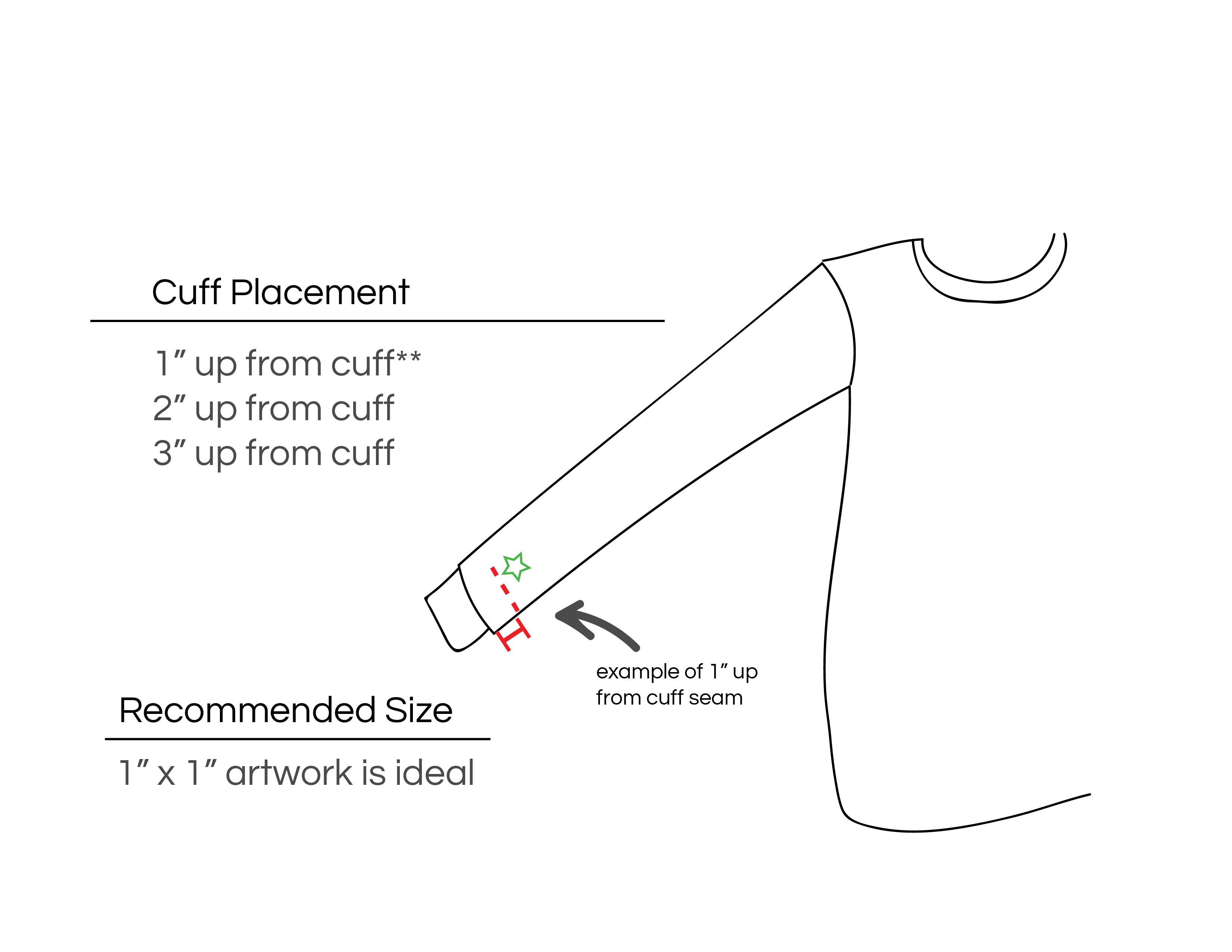 how to print near cuff