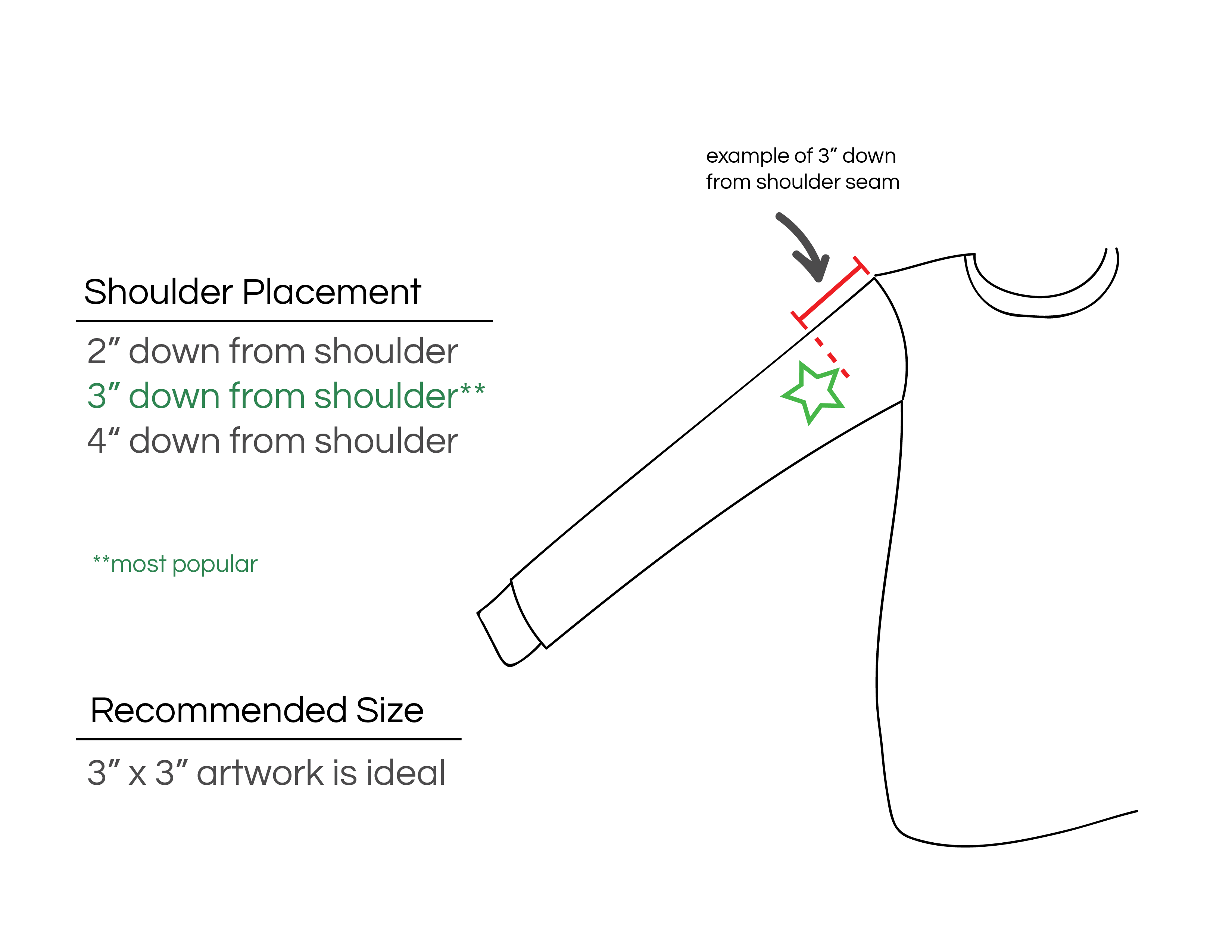 sleeve shoulder printing on demand