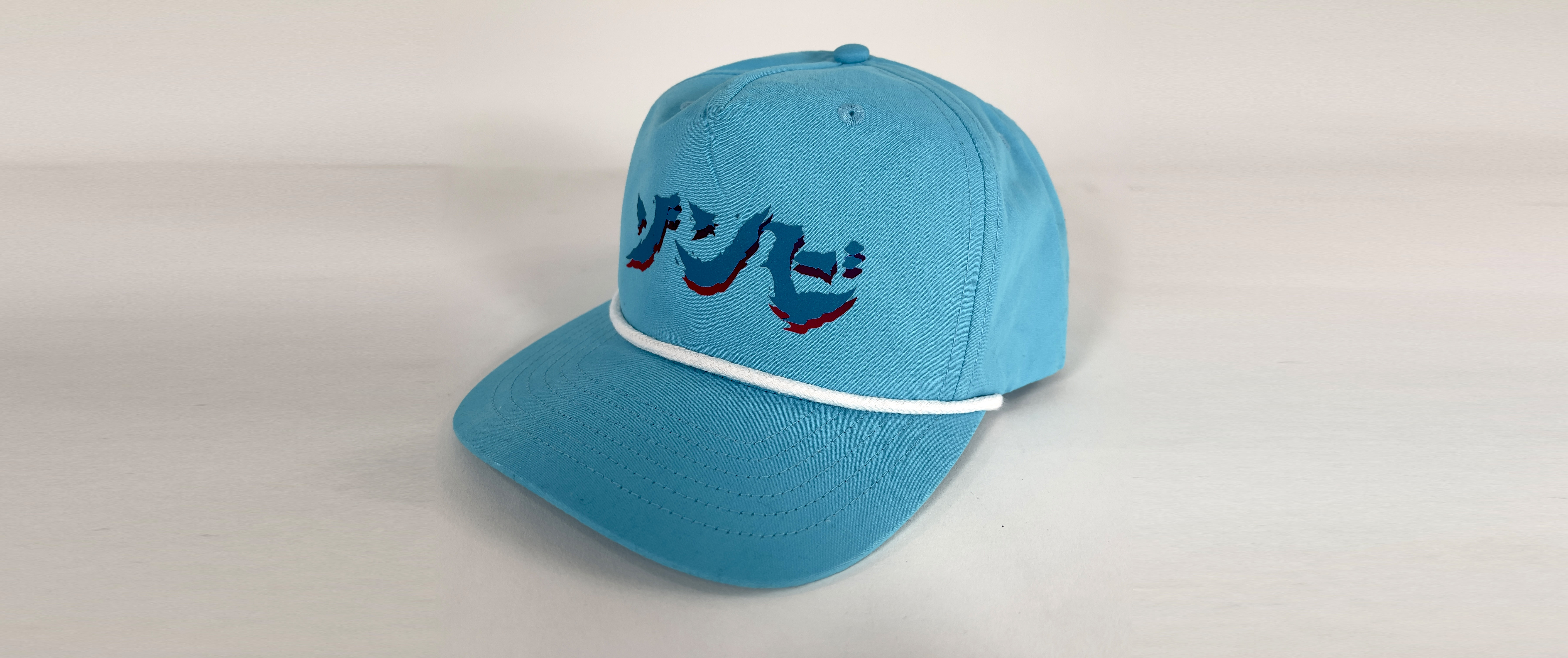 Example of transfer printing on hats.